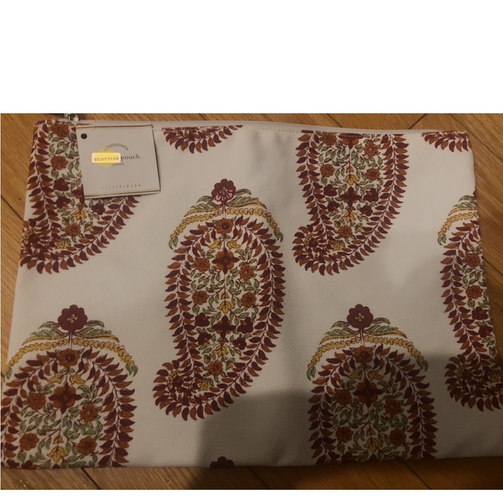 Pottery Barn Marissa Pouch with Floral Accents